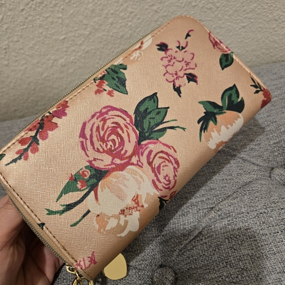 Betsey Johnson Floral Zip Wallet/Wristlet - Picture 9 of 11